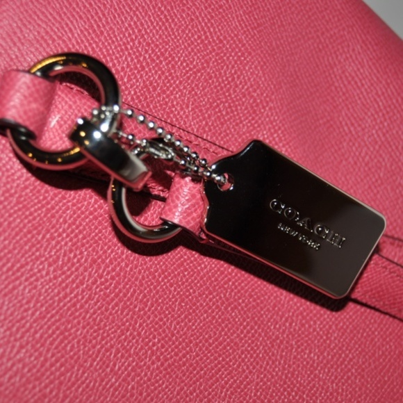 New COACH Pink Crossgrain Leather Ava Tote Bag NWT - Picture 7 of 8